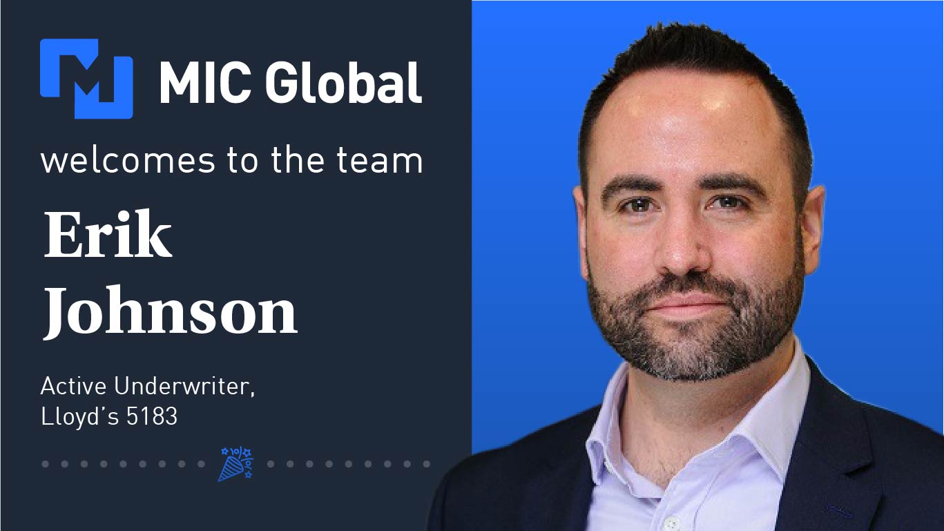 Welcome Erik Johnson MIC